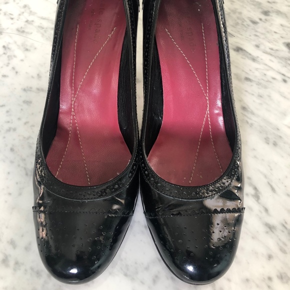 Kate Spade Black Patent Karolina Heel 8.5 - Picture 2 of 3